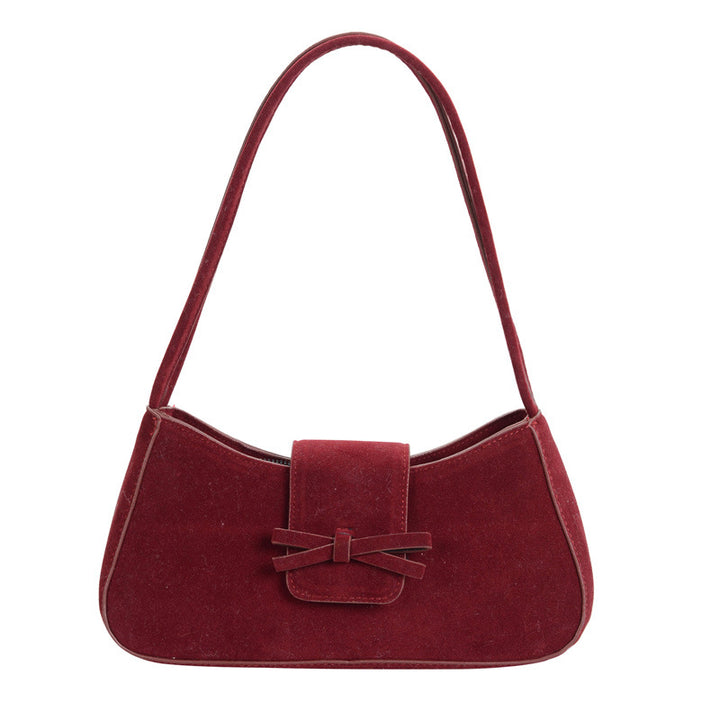 Elegante Samt-Handtasche mit Schleifendetail Karnz