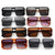 Damen Stylische quadratische Sonnenbrille mit kontrastierenden Gläsern Karnz