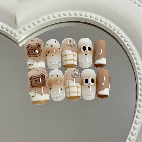 Kreative Kunstnägel Im Niedlichen Tierdesign Karnz