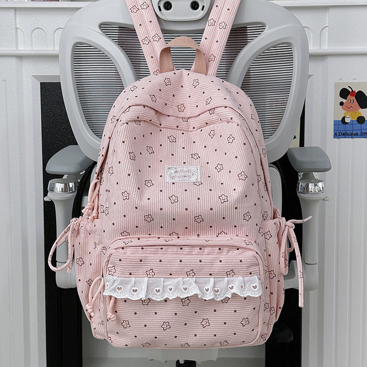 Verspielter floraler Druck Rucksack