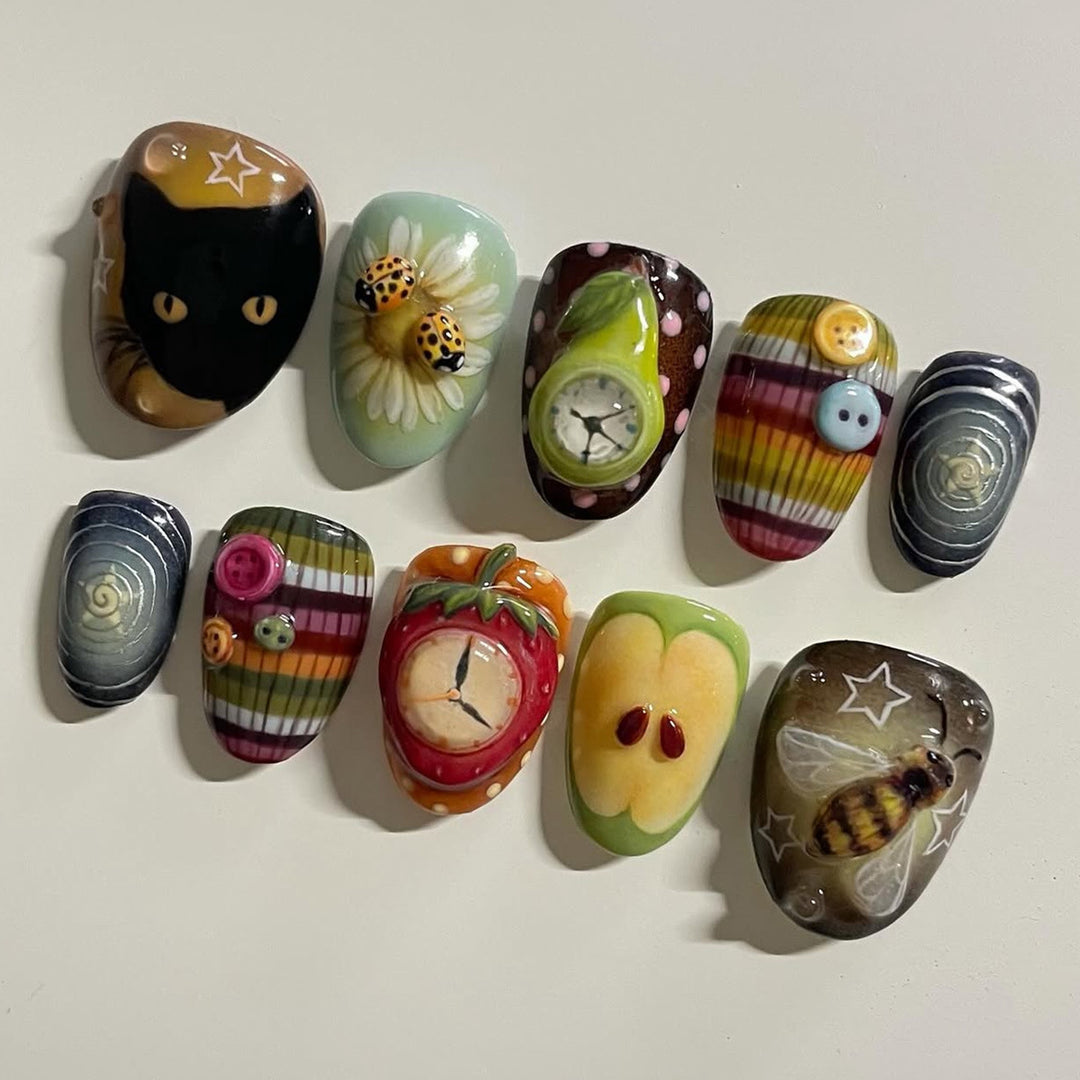 Künstlerisches Nagelschmuck Set Karnz