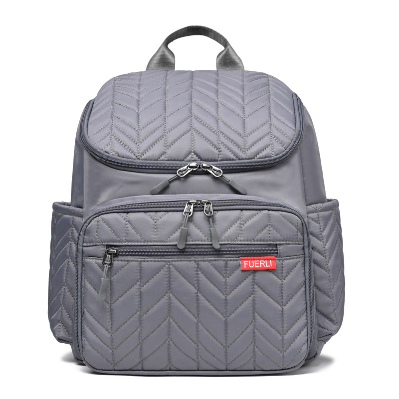 Elegante gesteppt Multi-Compartment Rucksack Karnz