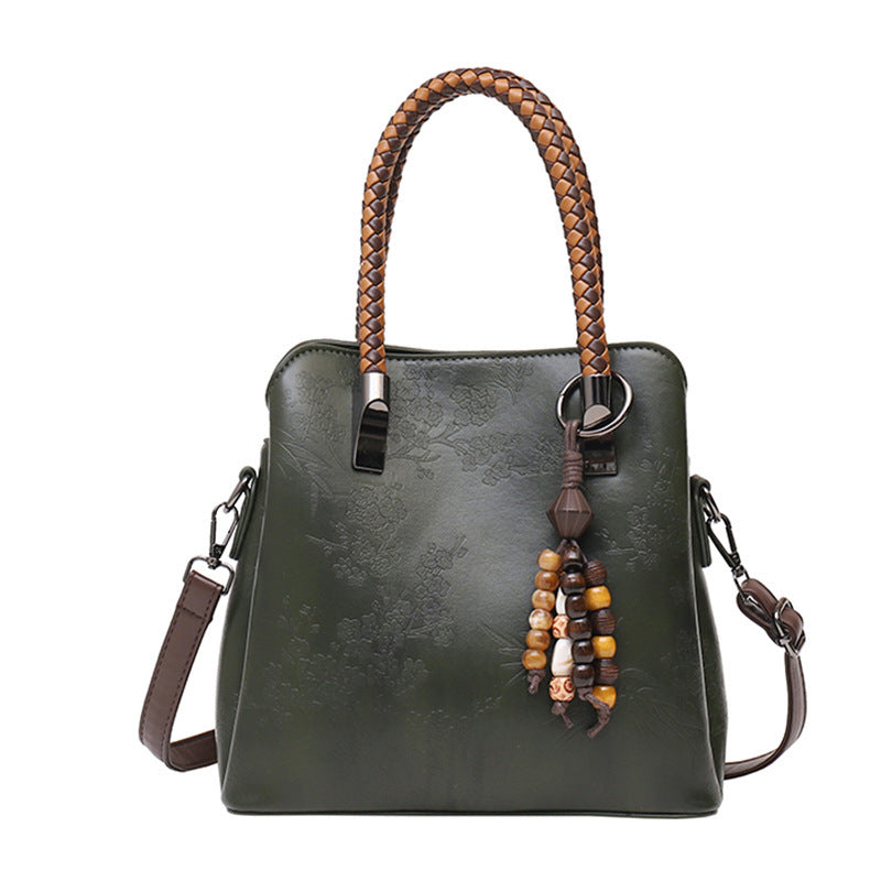 Elegante Handgefertigte Floral Prägung Tragetasche