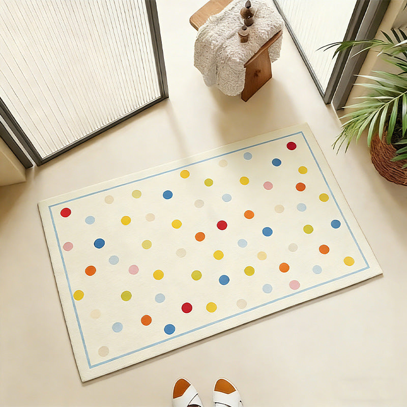 Ovales abwischbares Tischset mit pastellfarbenen Polka‑Dots Karnz