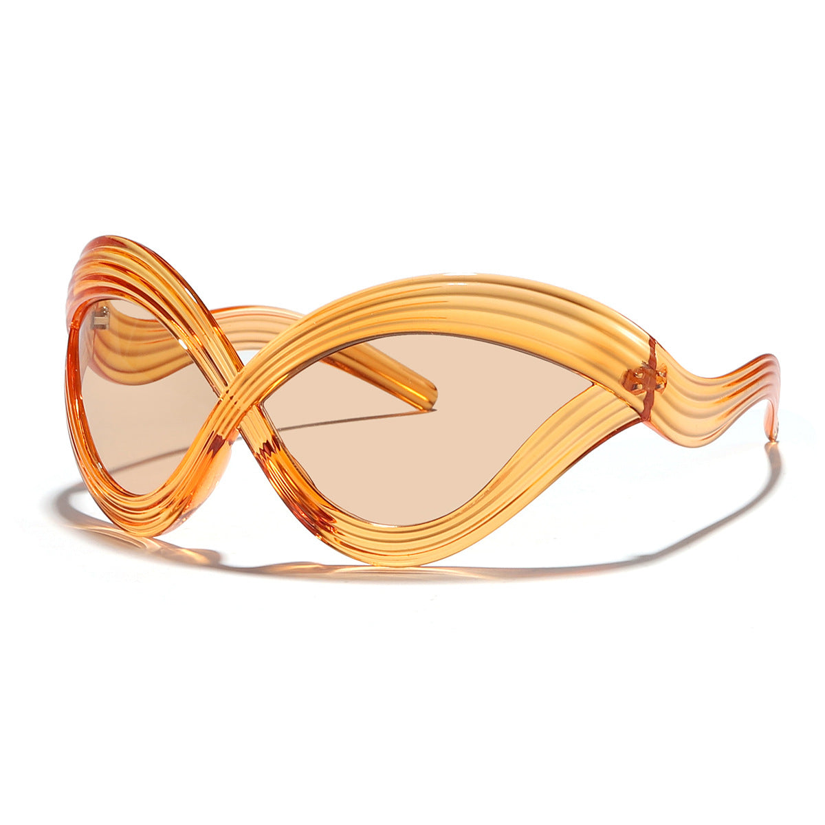 Damen modische Sonnenbrille mit innovativem Wellenrahmen Karnz