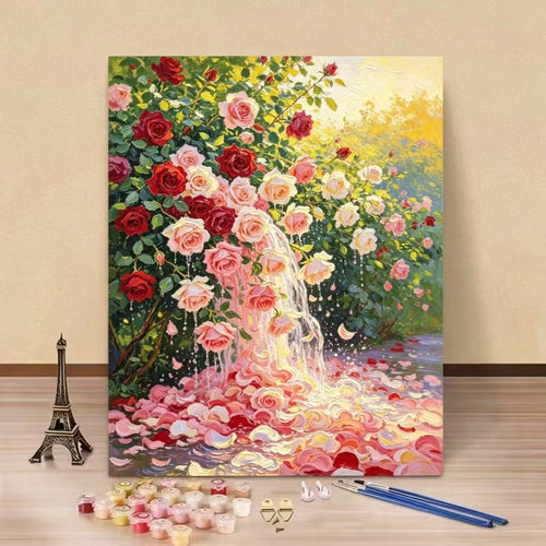DIY Rosen-Themen Malen nach Zahlen Leinwand Kunstkit Karnz