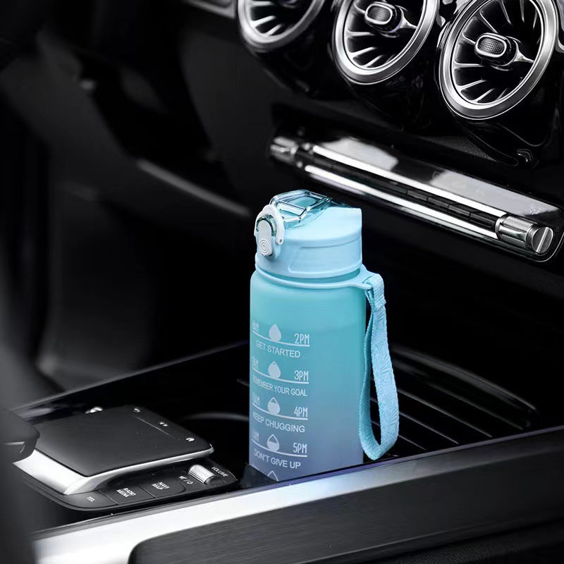 Damen Motivierende Wasserflasche mit Zeitmarkierungen Karnz
