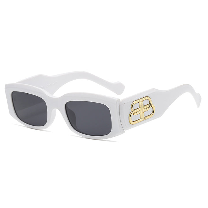 Damen modische quadratische Sonnenbrille mit luxuriösen Rahmenakzenten Karnz