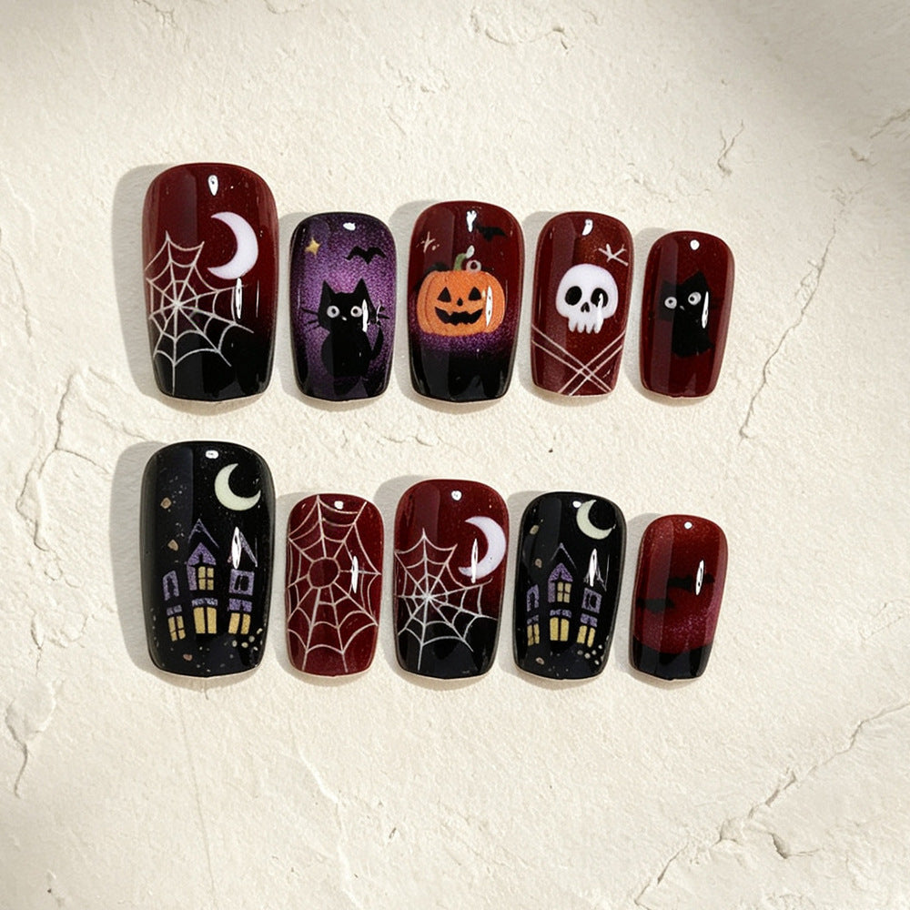 Halloween-Themen Press-On Nagelkunst Karnz
