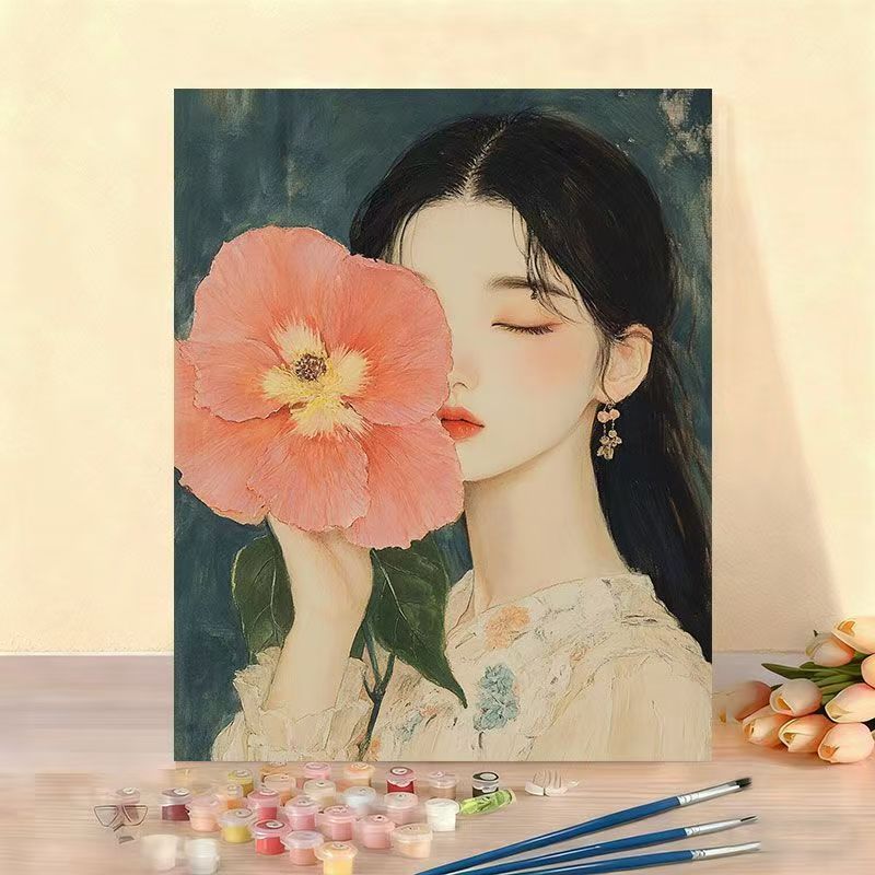 DIY Floral Portrait Malen nach Zahlen Set Karnz
