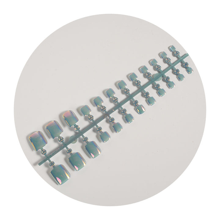 Iridescent Glossy Press-On Nail Set Karnz