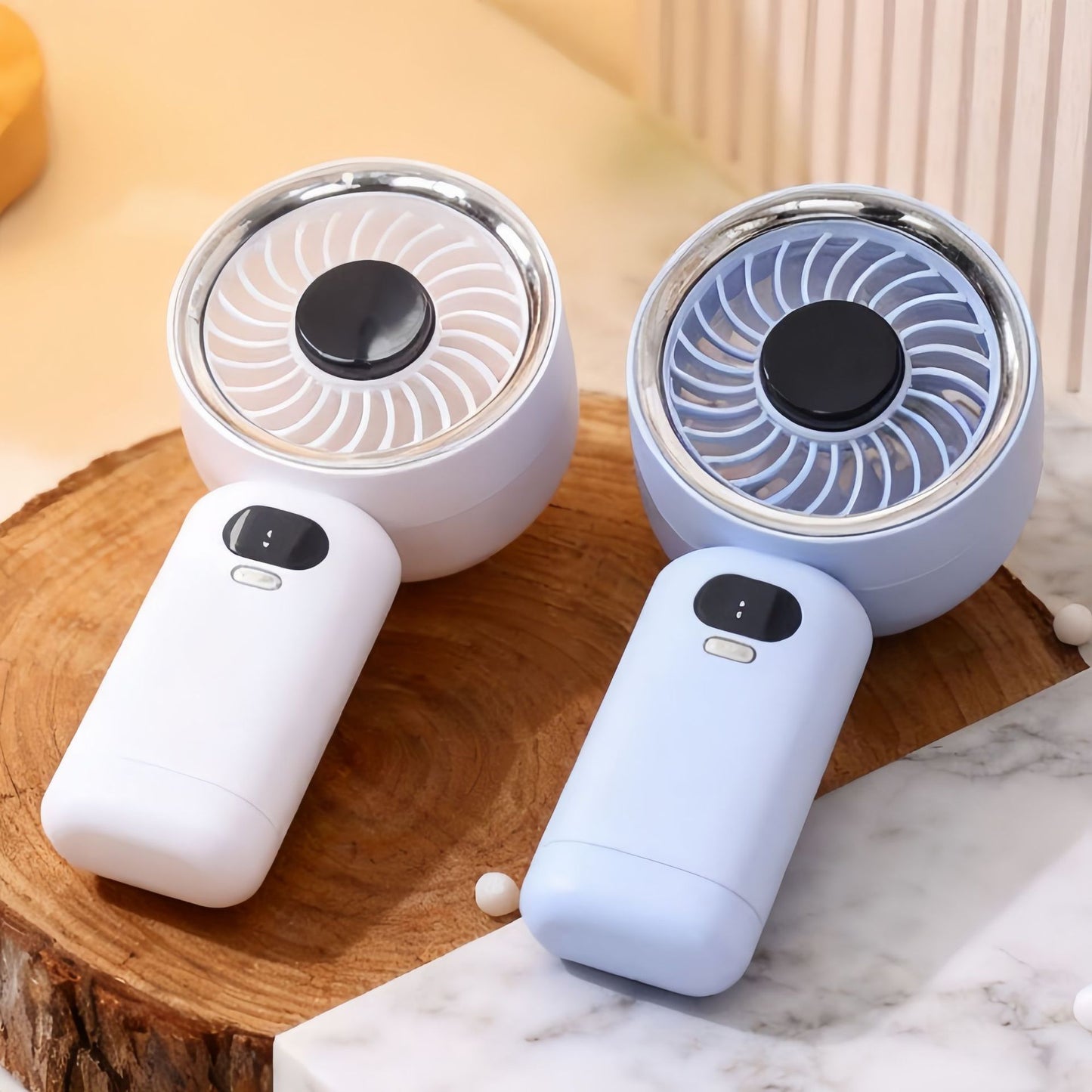 Damen Tragbarer Handventilator mit LCD-Display und variabler Geschwindigkeitsregelung Karnz