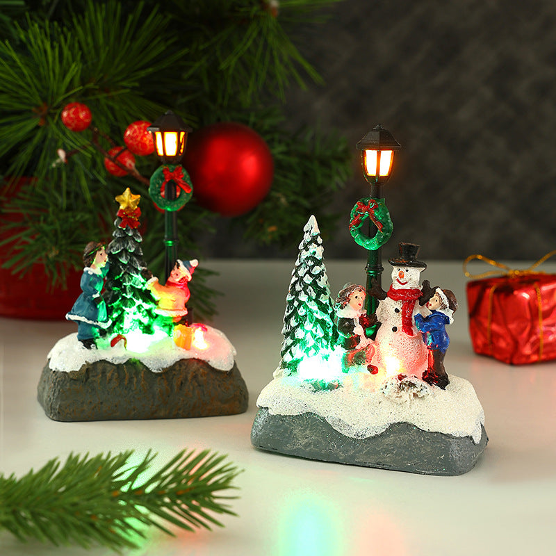 Nostalgische Weihnachtsdorf Szene Karnz