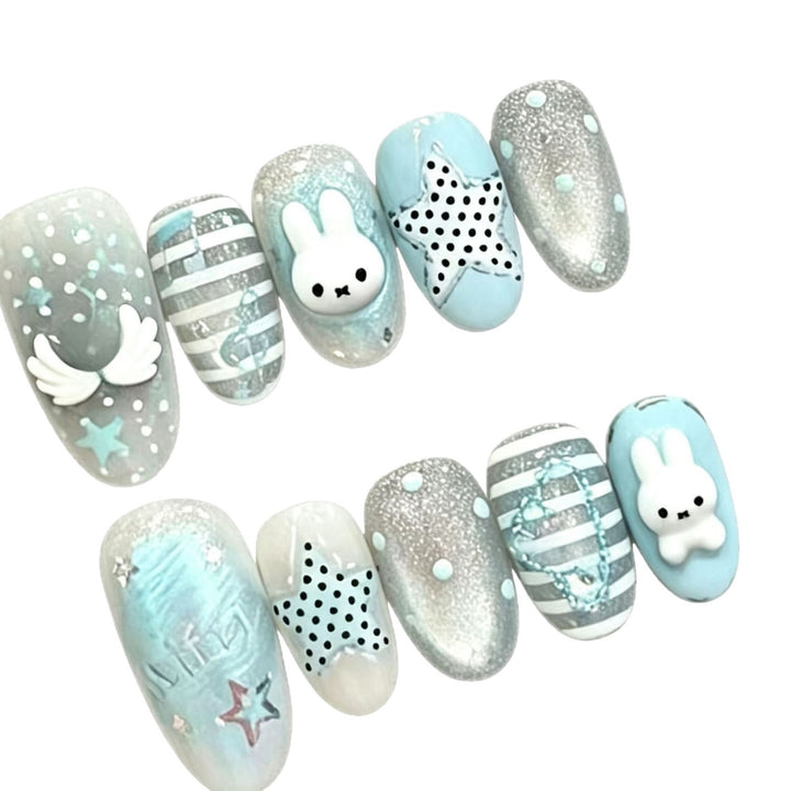 Verspieltes Hasen-Nagelkunst-Set Karnz
