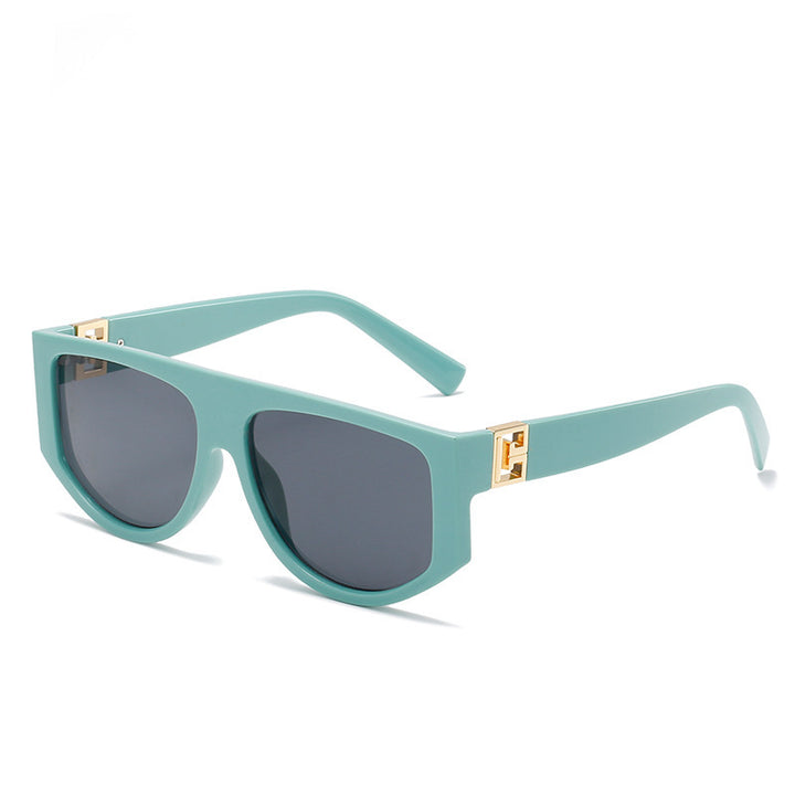 Oversized Shield-Sonnenbrille mit metallischen Akzenten Karnz