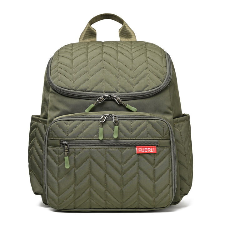 Elegante gesteppt Multi-Compartment Rucksack Karnz