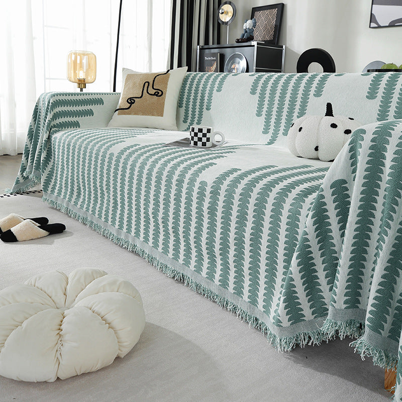 Dekorativer Fransen-Wurfdecke