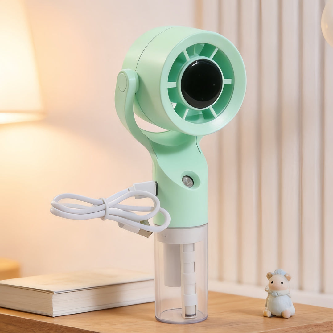 Damen Tragbarer USB-Standventilator mit kreativer Sprühfunktion Karnz
