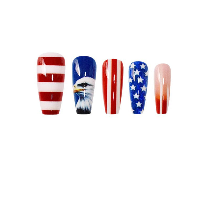 Patriotisches Thema Press-On Nagelkunst Karnz