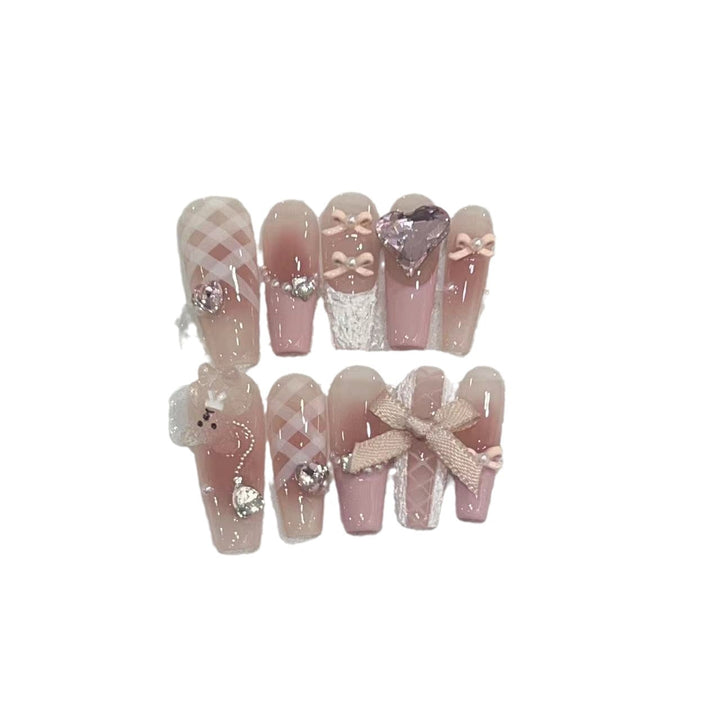 Artisan Floral Verziert Press-On Nagel Set Karnz