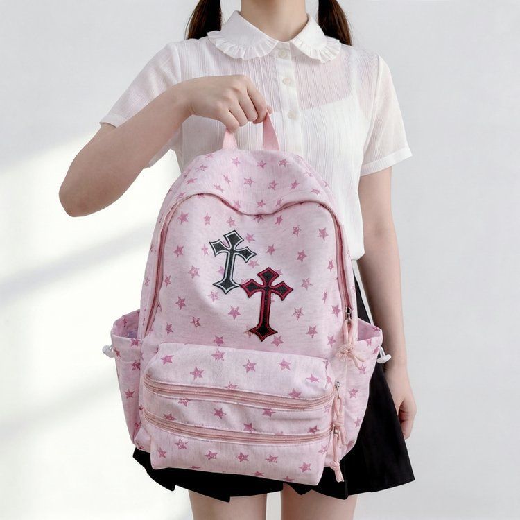 Verspielter Grafischer Druck Rucksack