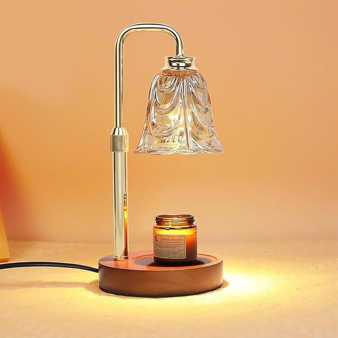 Vintage Glas Tischlampe