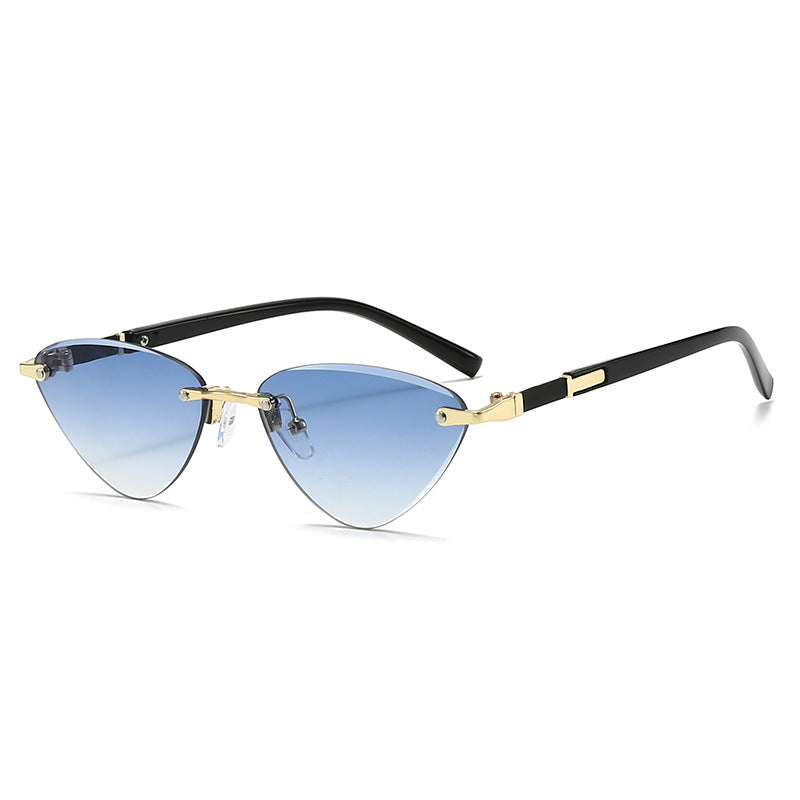Damen modische Cat-Eye Sonnenbrille mit elegantem Metallrahmen Karnz