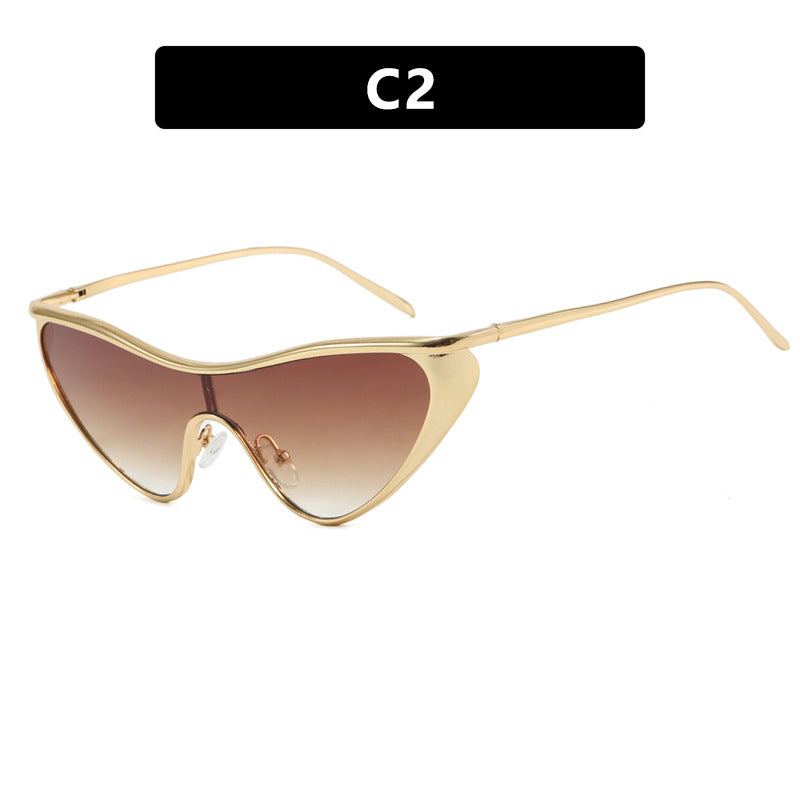 Damen extravagant geformte Sonnenbrille mit schützendem UV-Filter Karnz