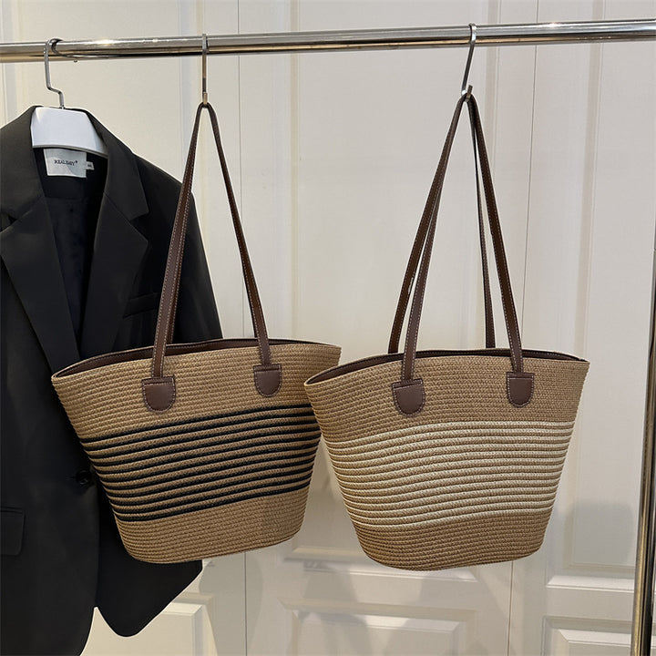 Stilvolle Strohtasche Strandtasche Karnz
