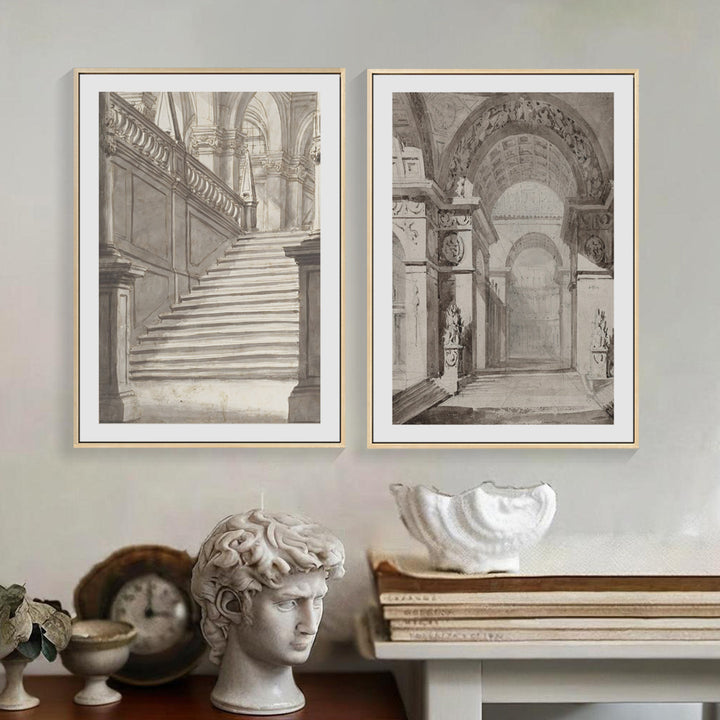 Architektonischer Kunstdruck für Wohnkultur
