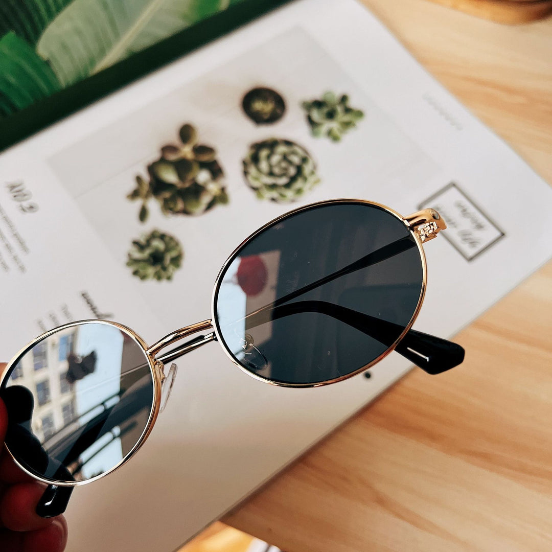 Retro-Ovalrahmen-Sonnenbrille Karnz