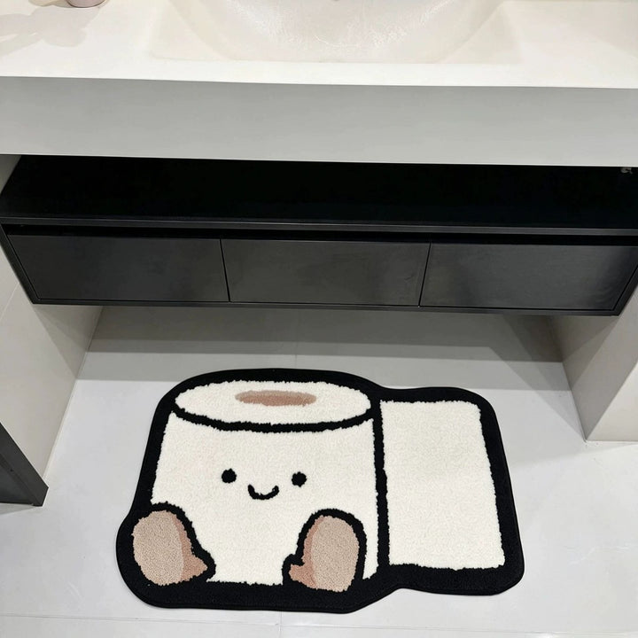 Plüsch Anti-Rutsch Cartoon Toilettenpapier Badewanne Matte