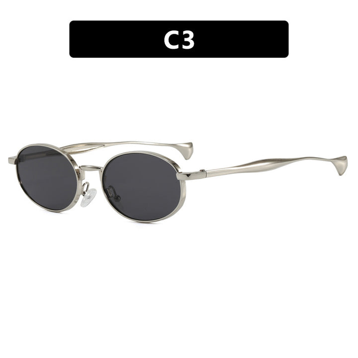 Damen robuste runde Sonnenbrille mit verspiegelten Gläsern Karnz