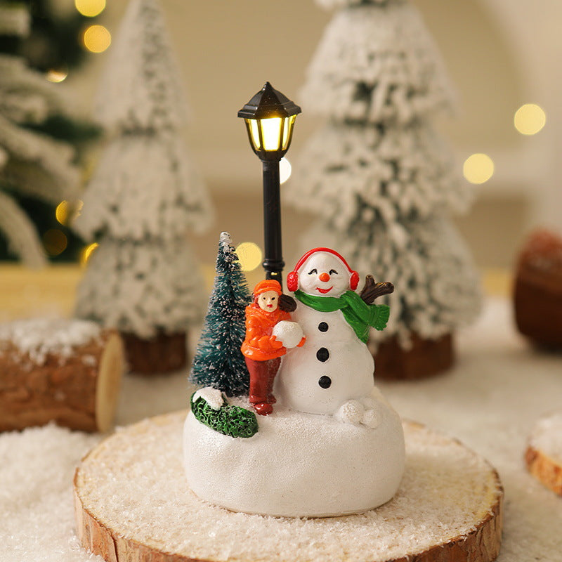 Beleuchtete Weihnachtsfigur mit Weihnachtsbaum Karnz