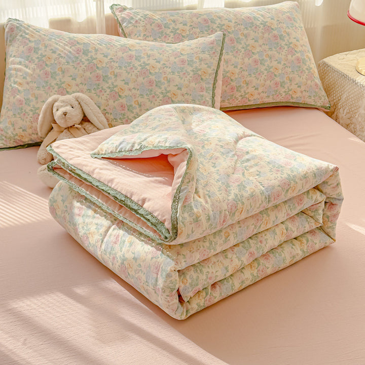 Blumenmuster Quilt Decke