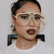 Damen Glamouröse oversized Sonnenbrille mit funkelndem Kristallrahmen Karnz