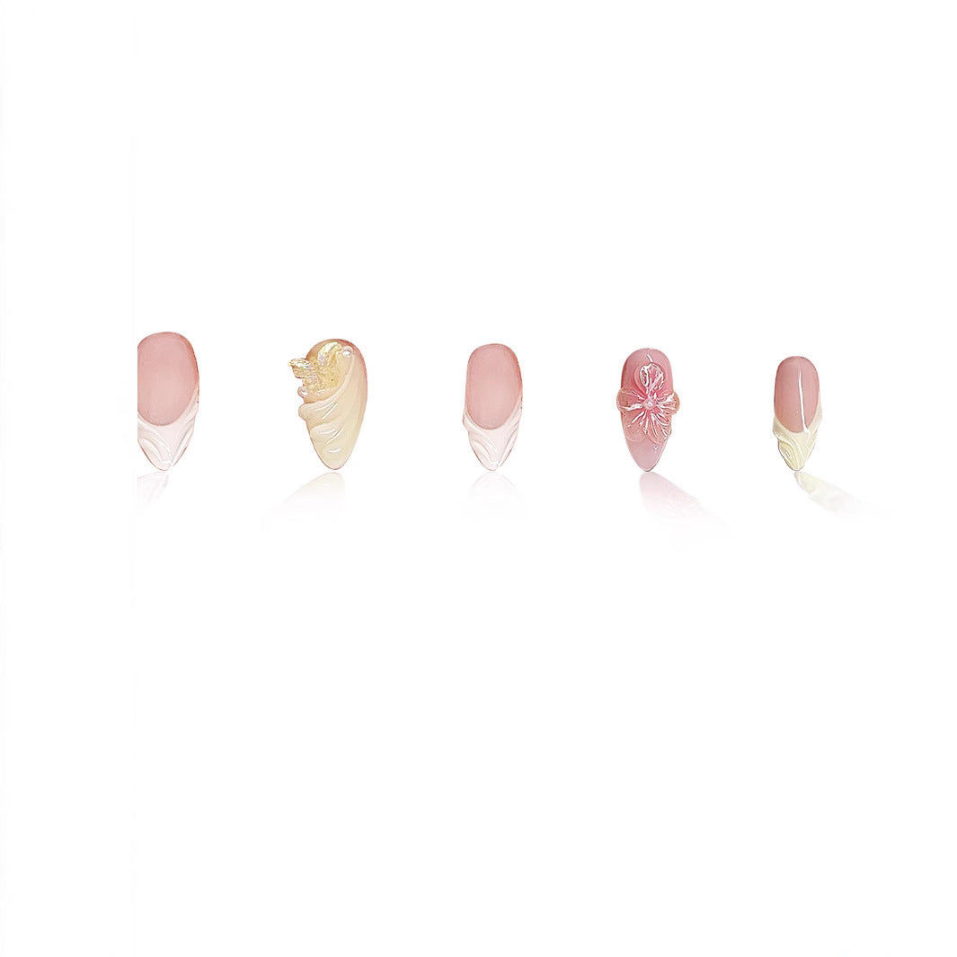 Floral Vintage Press-On Nail Art Karnz
