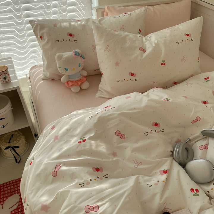 Floral Print Bettbezug Set