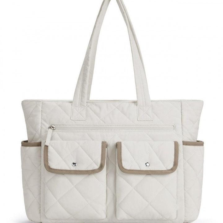 Quilted Tragetasche mit Praktischen Außentaschen Karnz