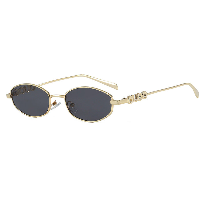 Damen modische Sonnenbrille mit elegantem Edelstahlrahmen und UV-Schutz Karnz