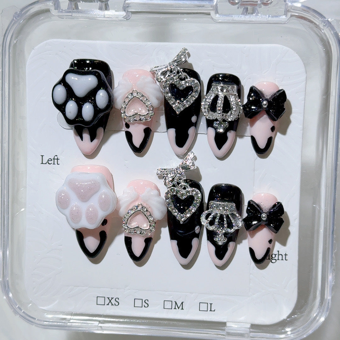 Dekorative Press-On Nagelkunst Spitzen Set