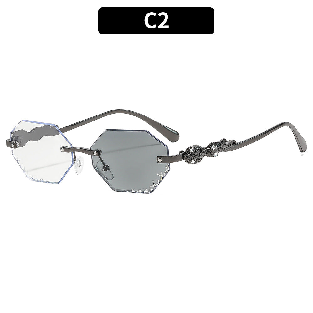 Künstlerische Winkelsonnenbrille