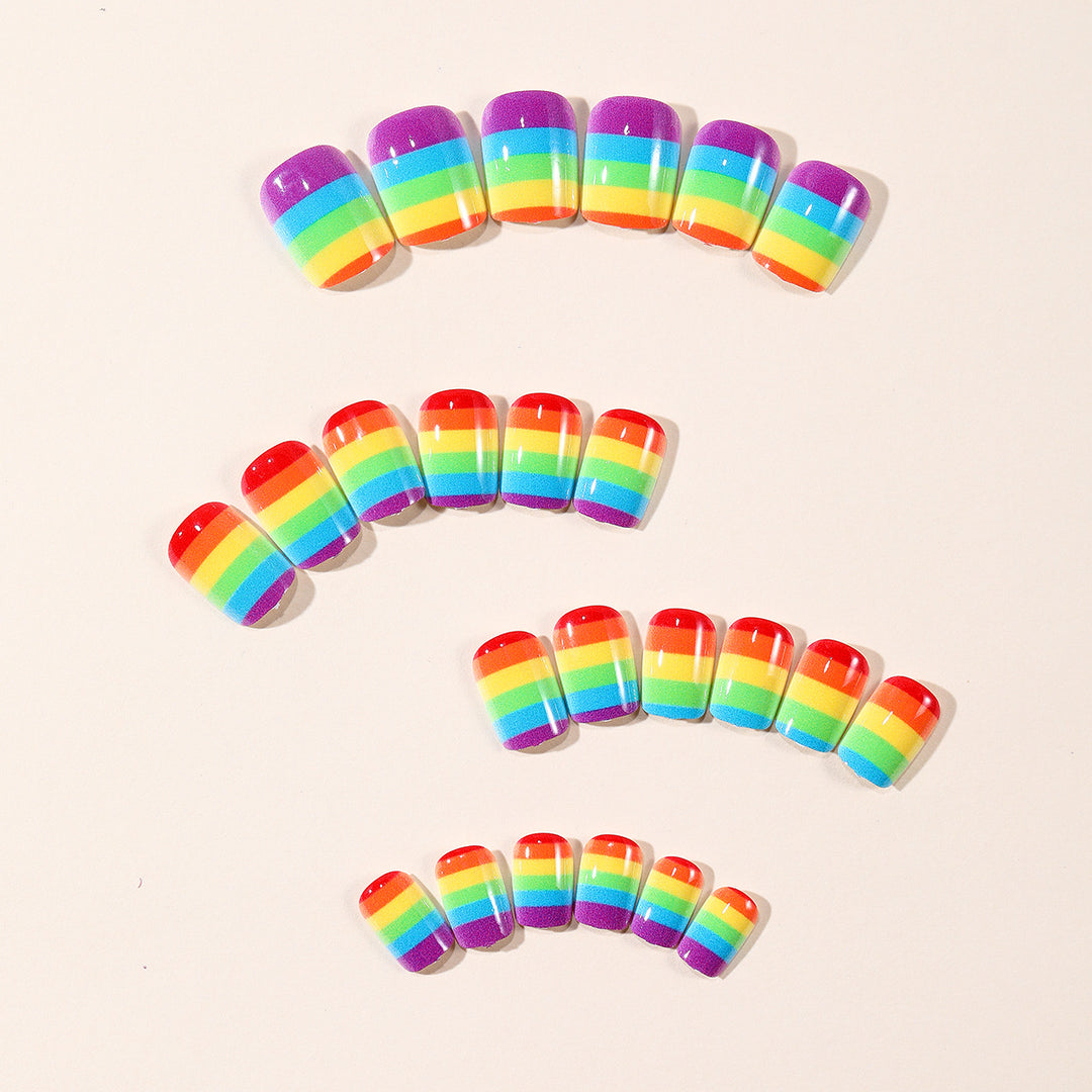 Regenbogenverlauf Nagelkunst-Set Karnz