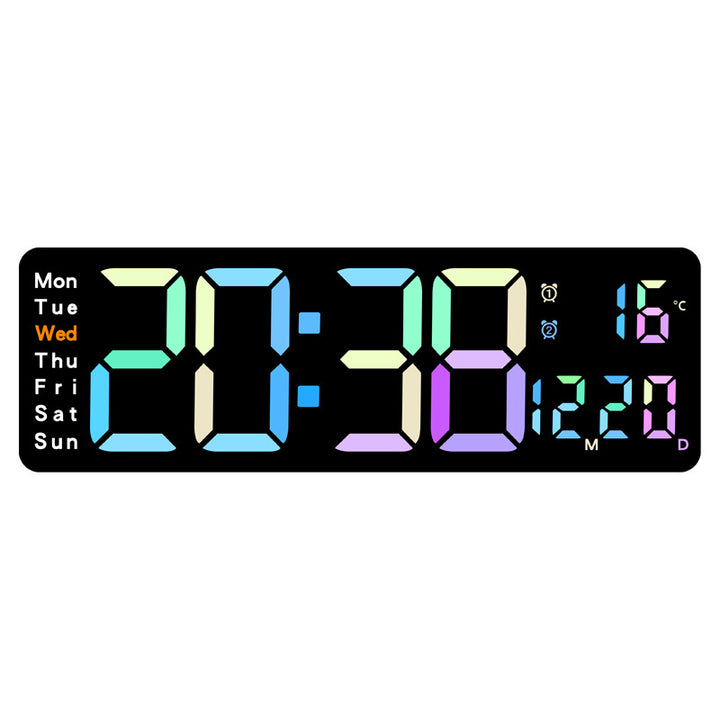 Digitaler Multifunktionswecker mit mehrfarbigem LED-Display und Temperaturanzeige Karnz