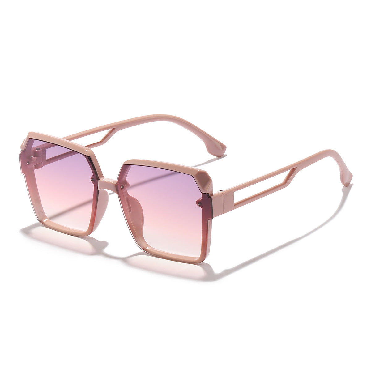 Damen oversized Sonnenbrille mit trendigem, transparentem Design Karnz