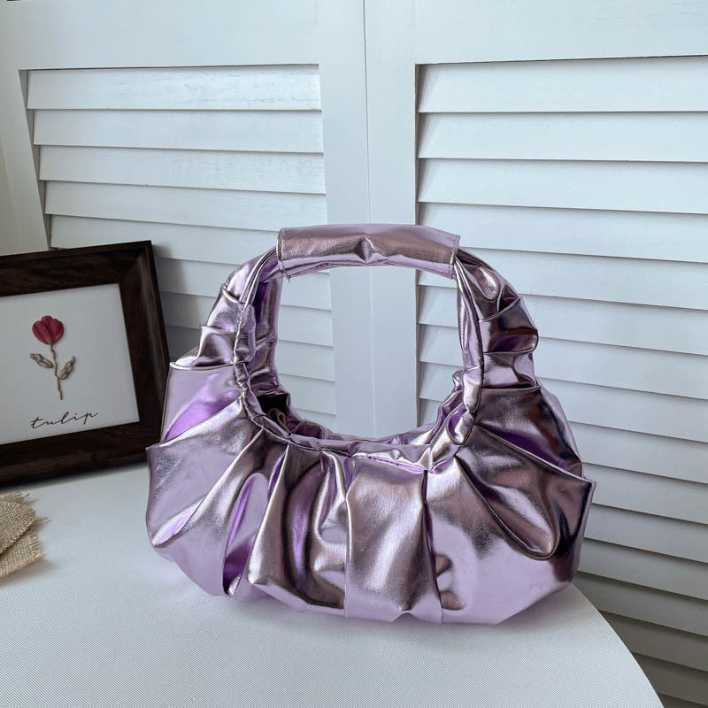 Rüschensatin-Handtasche