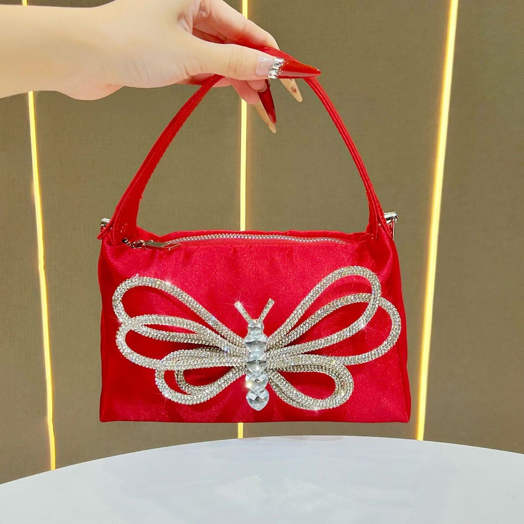 Schmetterlingsverzierte Abendhandtasche
