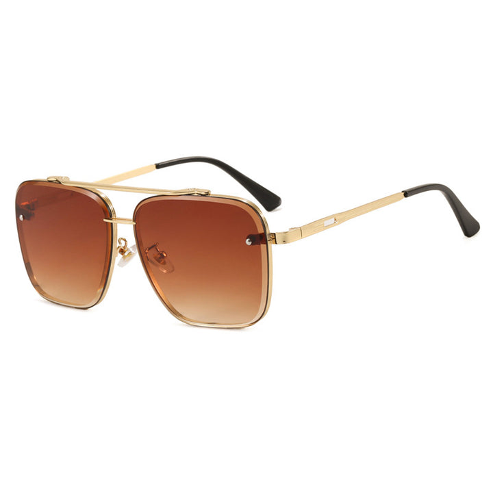Damen quadratische Sonnenbrille mit schützenden Gläsern und modernem Metallrahmen Karnz