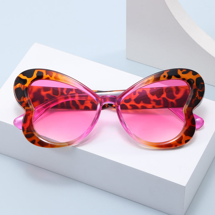 Damen Oversized-Sonnenbrille im verspielten Schmetterlingsdesign Karnz