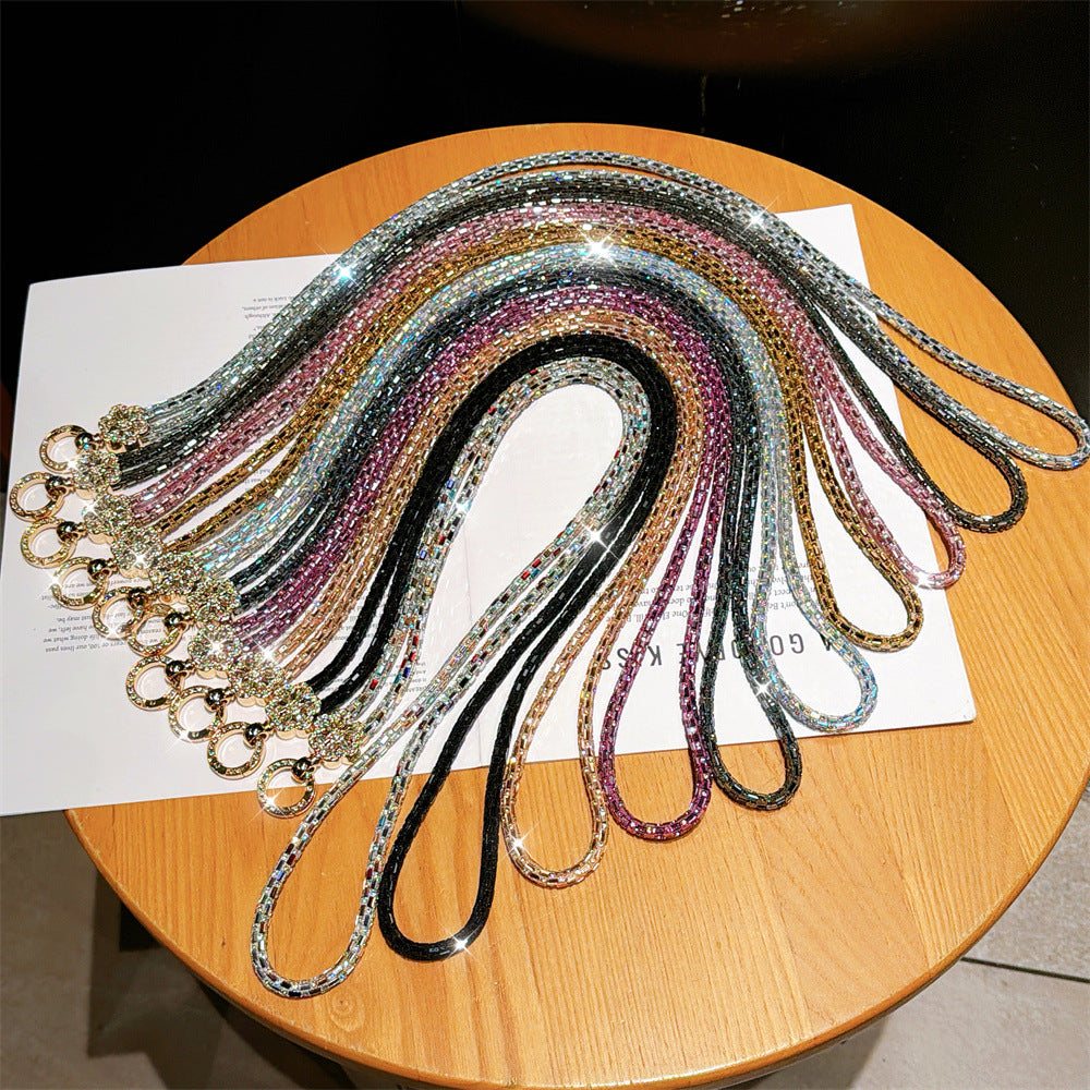 Funkelnde Kristall Charm Brillenband Karnz